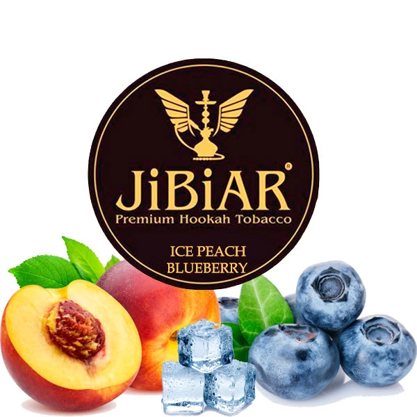 Тютюн JIBIAR Ice Peach Blueberry (Персик Чорниця Лід) 1 кг