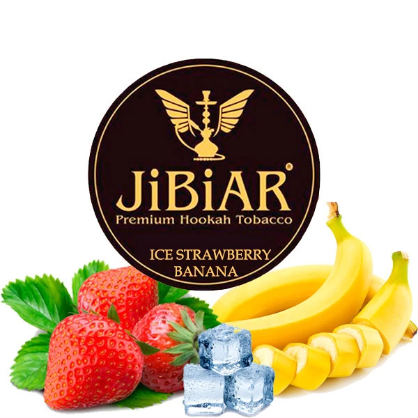 Тютюн JIBIAR Ice Strawberry Banana (Полуниця Банан Лід) 1 кг