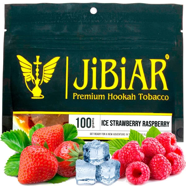 Тютюн JIBIAR Ice Strawberry Raspberry (Полуниця Малина Лід) 100 гр