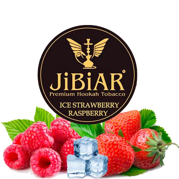 Тютюн JIBIAR Ice Strawberry Raspberry (Полуниця Малина Лід) 250 гр