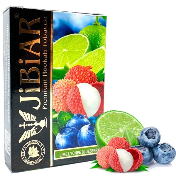 Тютюн JIBIAR Lime Lychee Blueberry (Лайм Лічі Чорниця) 50 гр