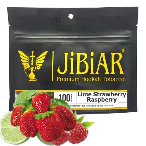 Тютюн JIBIAR Lime Strawberry Raspberry (Лайм Полуниця Малина) 100 гр