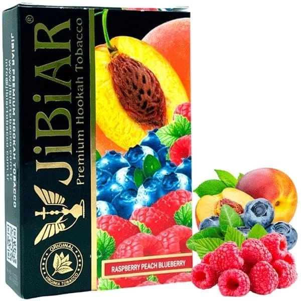 Тютюн JIBIAR Raspberry Peach Blueberry (Малина Персик Чорниця) 50 гр