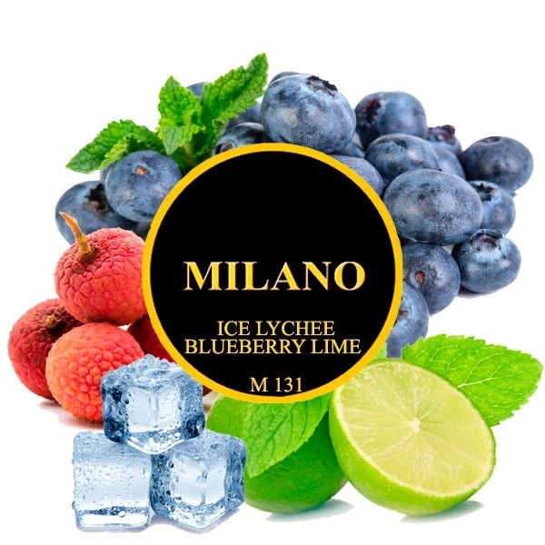 Тютюн Milano Ice Lychee Blueberry Lime (Лічі Чорниця Лайм Лід) M131 50 гр