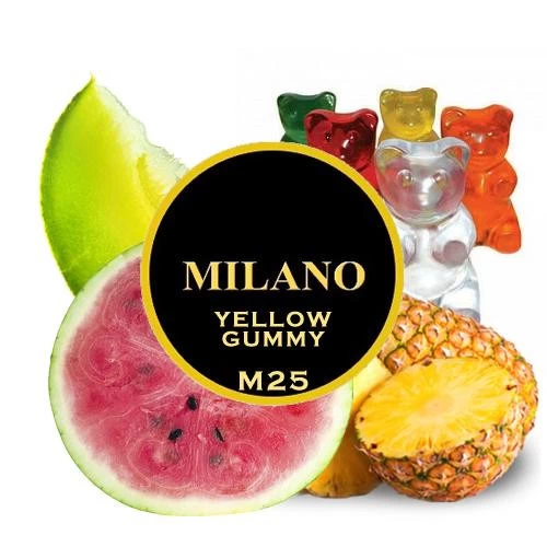 Тютюн Milano Yellow Gummy M25 (Жовті Ведмедики) 100 гр