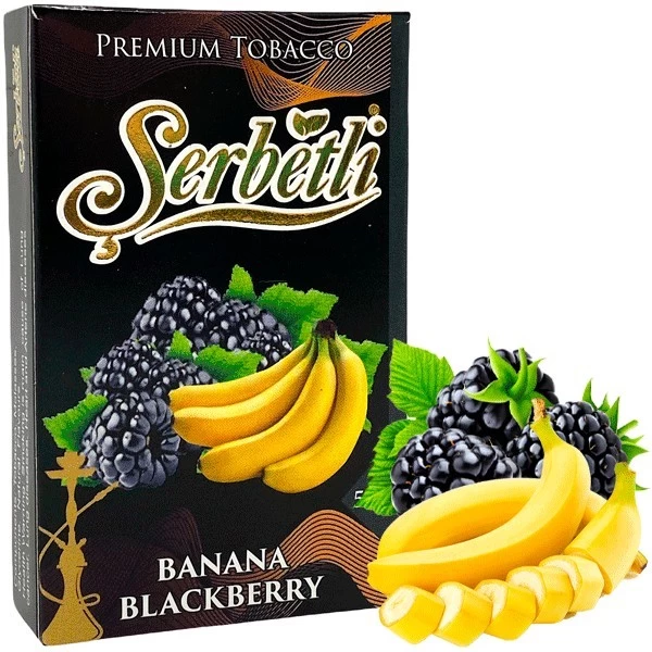 Тютюн Serbetli Banana Blackberry (Банан Ожина) 50гр