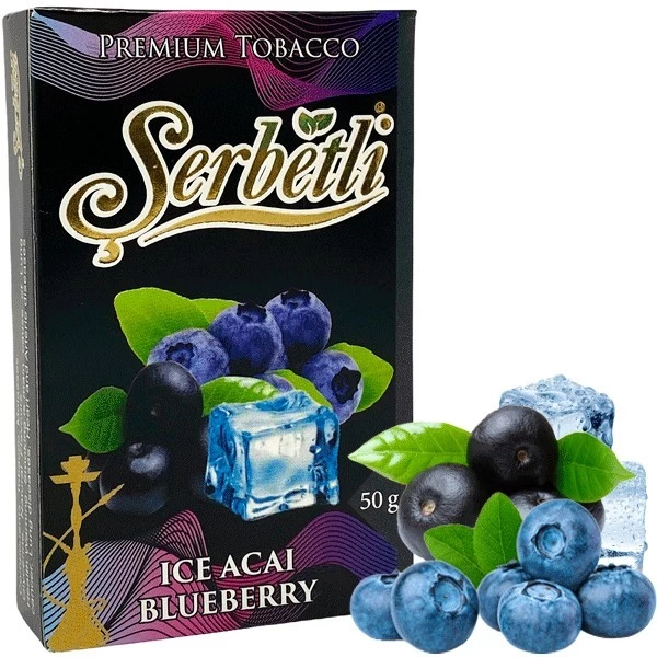 Тютюн Serbetli Ice Acai Blueberry (Лід Асаї Чорниця) 50гр