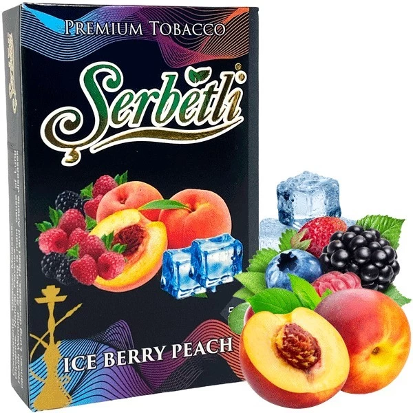 Тютюн Serbetli Ice Berry Peach (Ягоди Персик Лід) 50гр