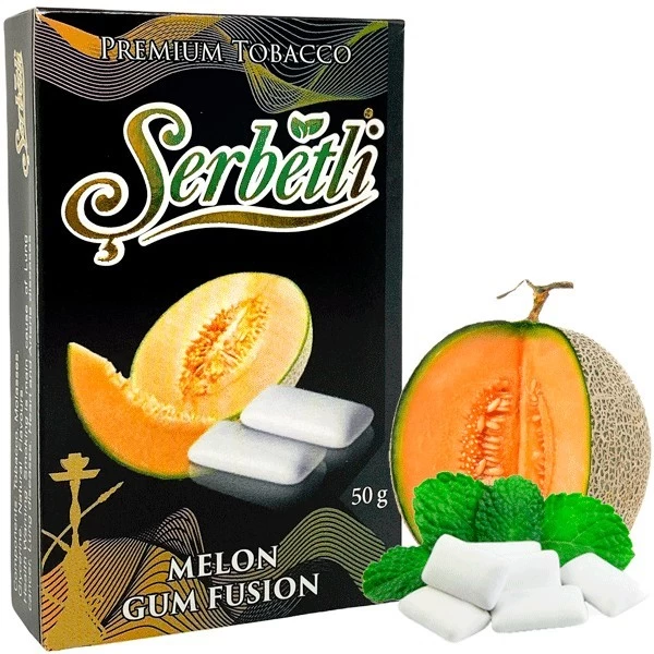 Тютюн Serbetli Melon Gum Fusion (Диня Жуйка фьюжін) 50гр