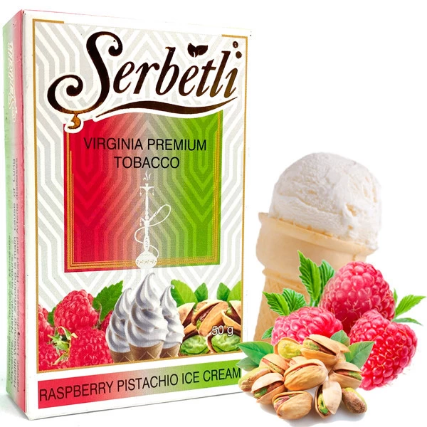 Тютюн Serbetli Raspberry Pistachio Ice Cream (Фісташкове Морозиво Малина) 50гр