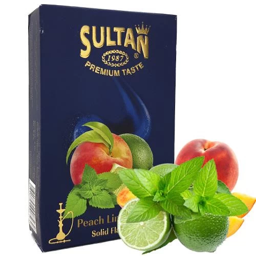 Тютюн Sultan Peach Lime Cool (Персик М'ята Лайм) 50 гр