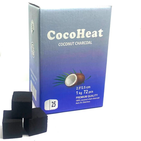 Вугілля кокосове CocoHeat 1кг 72кубика в упаковці