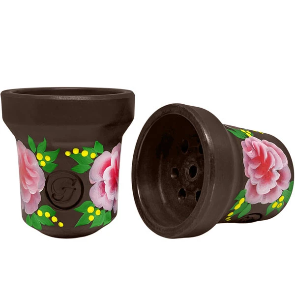 Чашка глиняна GrynBowls Accent Троянда (Коричневий)