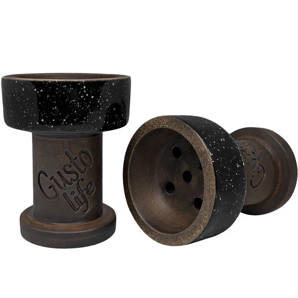 Чашка глиняная Gusto Bowls Rook (Черный с белым)