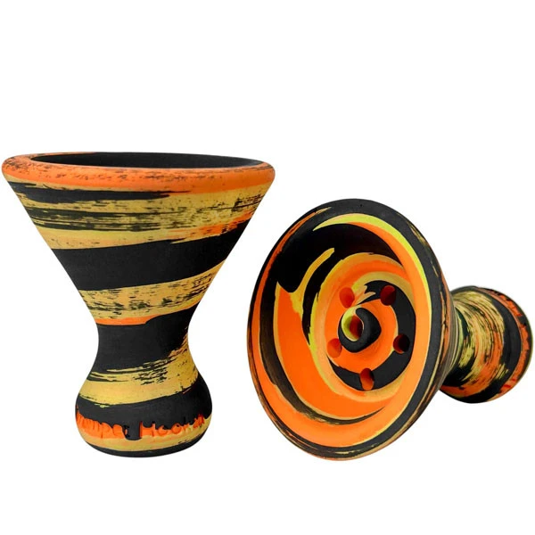 Чашка глиняная Trumpet Bell (Оранжевый с черным)