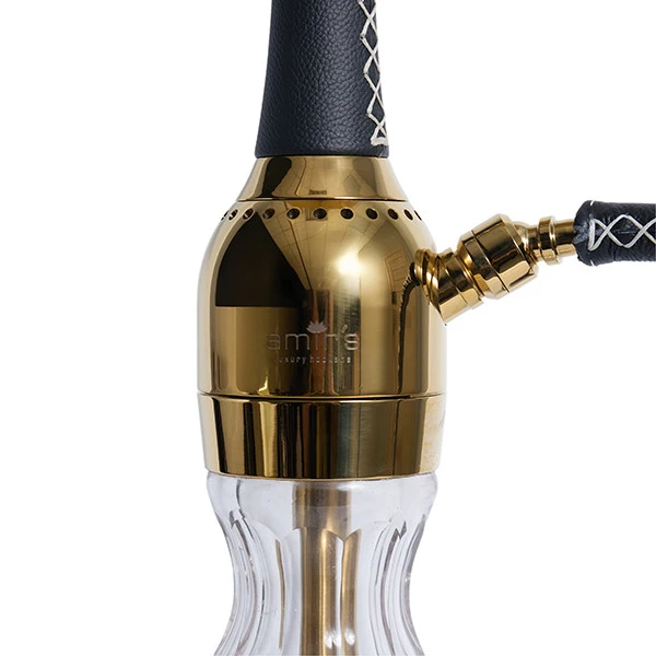 Кальян AMY AMIRS Indi Leather BK-GD-TR V3.0 (Прозрачный)