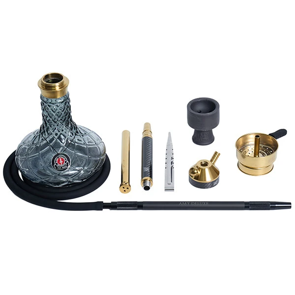 Кальян AMY Deluxe SS32.02 GD.BK-BK (Черный)