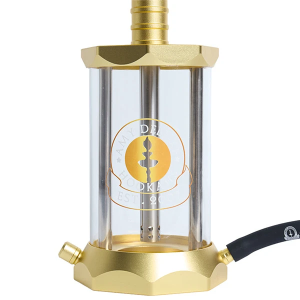 Кальян AMY Deluxe Tube 1300 GD-TR (Прозрачный)