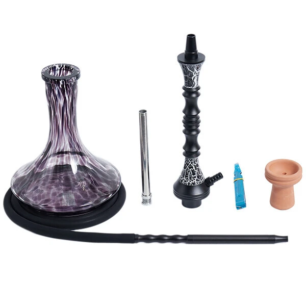 Кальян Hookah Deluxe H04-BK (Прозорий з фіолетовим)