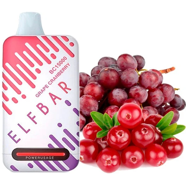 Одноразова електронна сигарета Elf Bar BC Grape Cranberry  (Виноград Журавлина) (15000 затяжок)