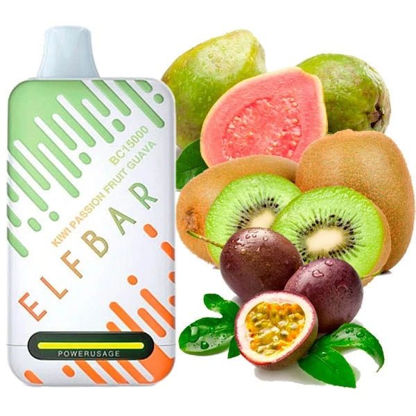 Одноразова електронна сигарета Elf Bar BC Kiwi Passion Fruit Guava (Ківі Маракуя Гуава) (15000 затяжок)