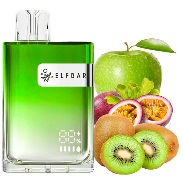 Одноразова електронна сигарета Elf Bar CR Green Apple Passion Fruit Kiwi (Зелене яблуко Маракуя Ківі) (8000 Затяжок)