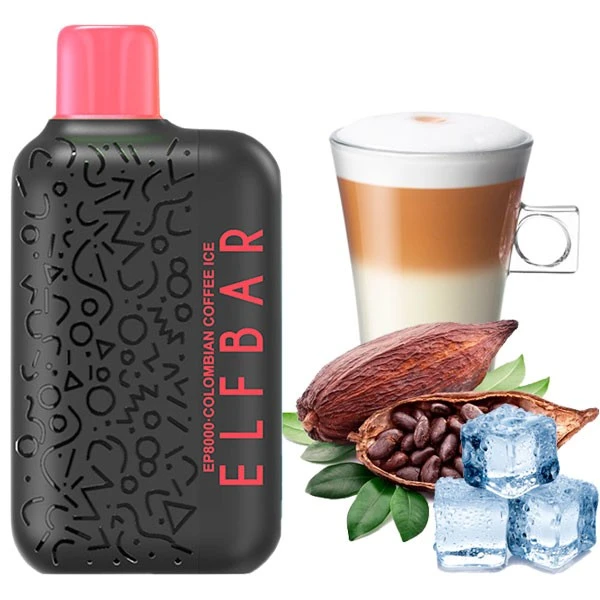 Одноразова електронна сигарета Elf Bar EP Colombian Coffee Ice (Колумбійська Кава Лід) (8000 Затяжок)