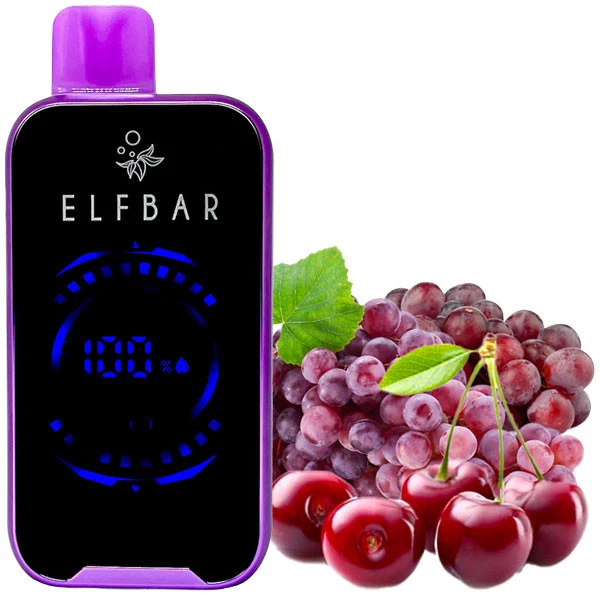 Одноразова електронна сигарета Elf Bar FS Grape Cherry (Виноград Вишня) (18000 затяжок)