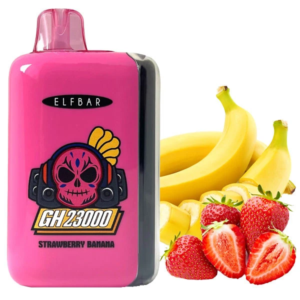 Одноразова електронна сигарета Elf Bar GH Strawberry Banana (Полуниця Банан) (23000 затяжок)