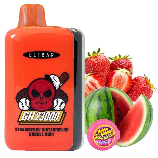 Одноразова електронна сигарета Elf Bar GH Strawberry Watermelon Bubble Gum (Полуниця Кавун Бабл Гам) (23000 затяжок)