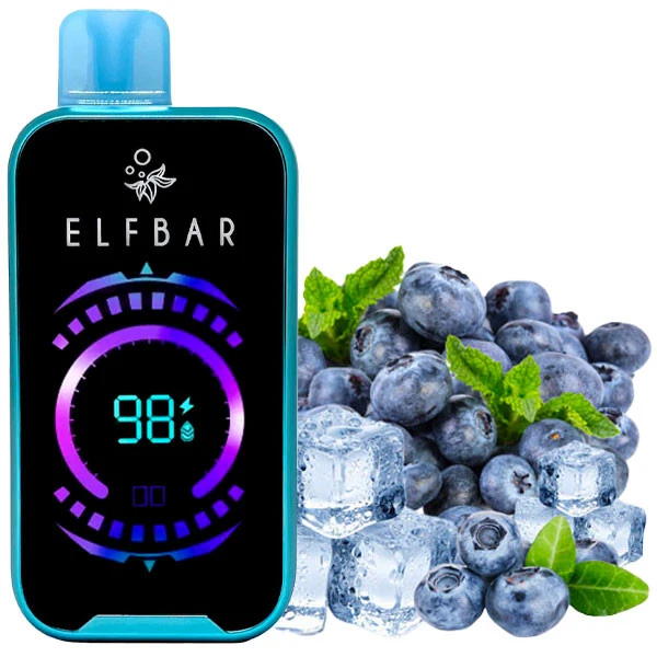 Одноразова електронна сигарета Elf Bar Raya D2 Blueberry Ice (Чорниця Лід) (20000 Затяжок)