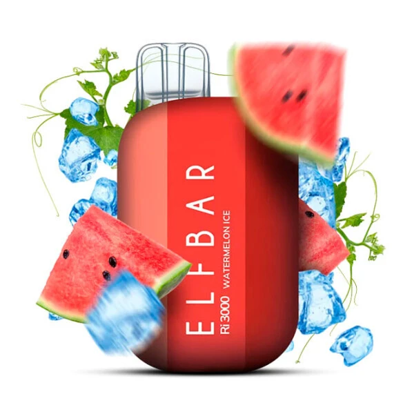 Одноразова електронна сигарета Elf Bar Ri Watermelon Ice (Кавун Лід) (3000 Затяжок)