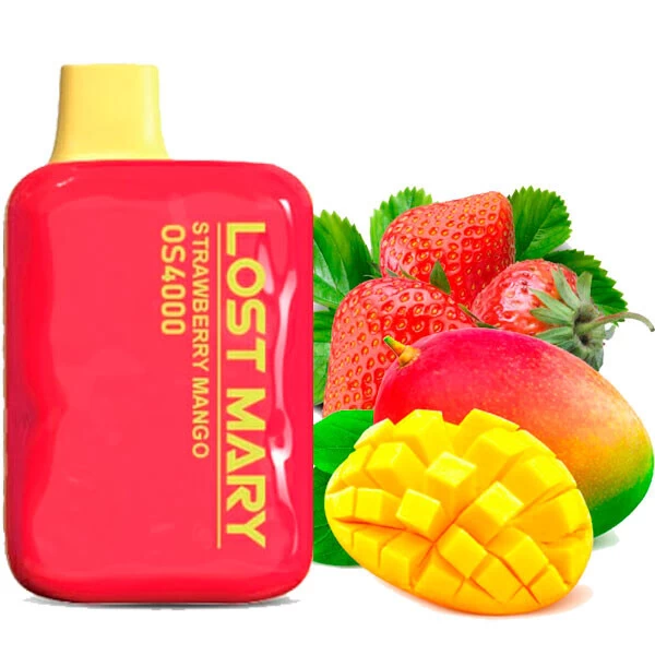 Одноразова електронна сигарета Lost Mary OS Strawberry Mango (Полуниця Манго) (4000 Затяжок)