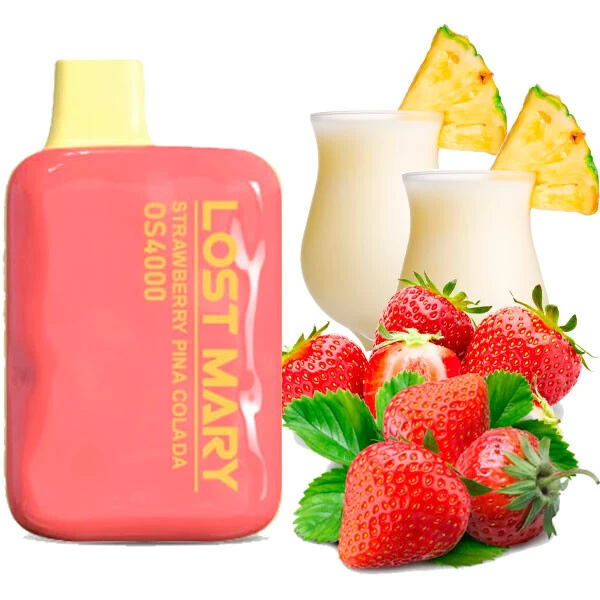 Одноразова електронна сигарета Lost Mary OS Strawberry Pina Colada (Полуниця Піна Колада) (4000 Затяжок)