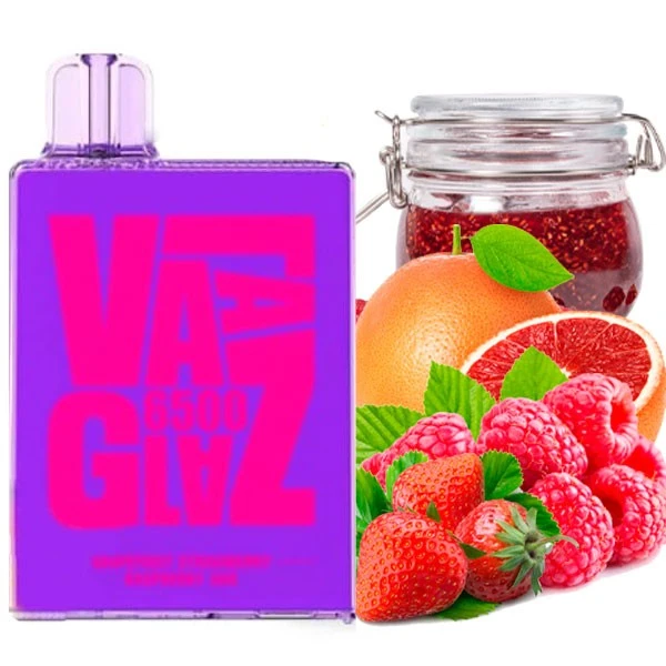 Одноразова електронна сигарета VAAL Glaz Grapefruit Strawberry Raspberry Jam (Грейпфрут Полуниця Малина Джем) (6500 Затяжок)