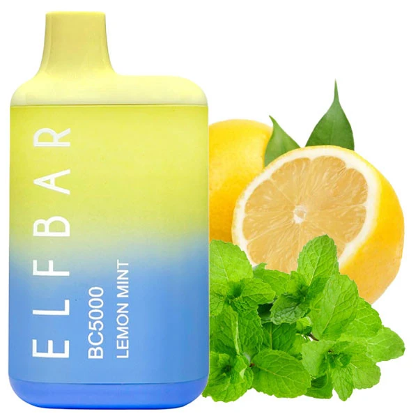 Одноразова електронна сигарета Elf Bar BC Lemon Mint (Лимон М'ята) (5000 Затяжок)