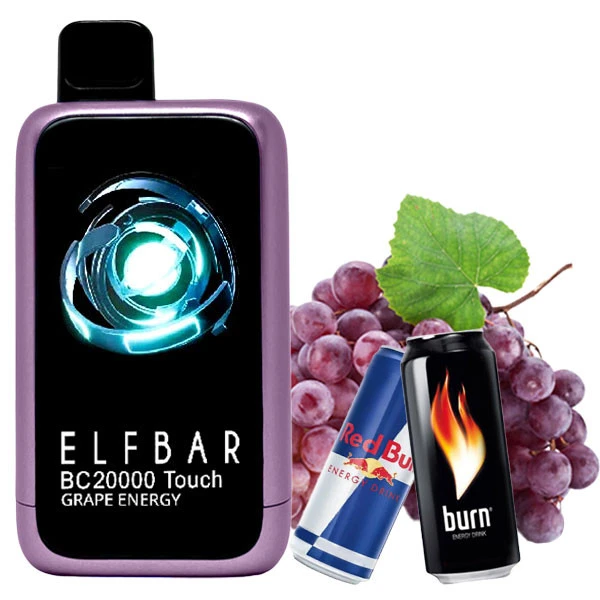 Одноразова електронна сигарета Elf Bar BC Touch Grape Energy (Виноград Енергетик) (20000 Затяжок)