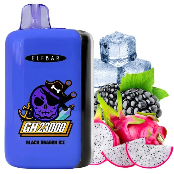 Одноразовая электронная сигарета Elf Bar GH Black Dragon Ice (Блэк Драгон Айс) (23000 затяжек) (2% Nic)