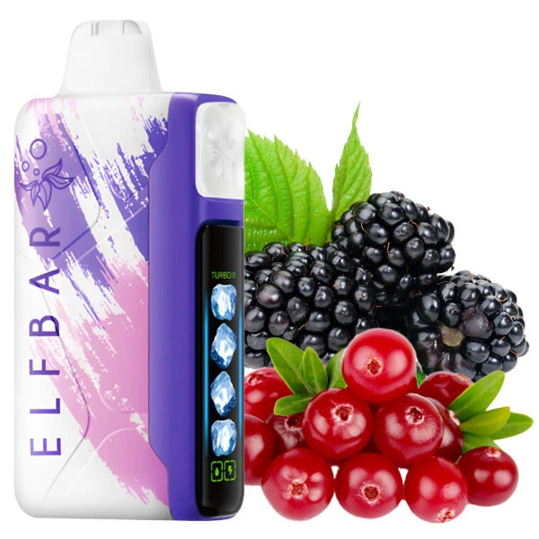 Одноразовая электронная сигарета Elf Bar Ice King Blackberry Cranberry (Ежевика Клюква) (30000 Затяжек)