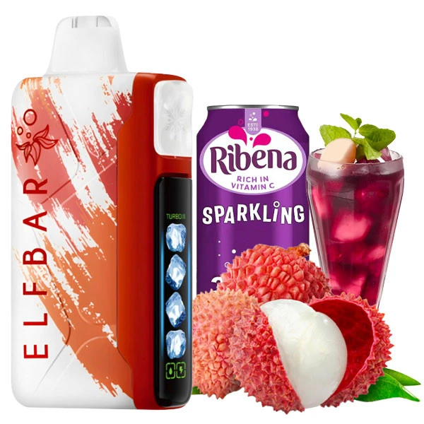 Одноразовая электронная сигарета Elf Bar Ice King Ribena Lychee (Рибена Личи) (30000 Затяжек)