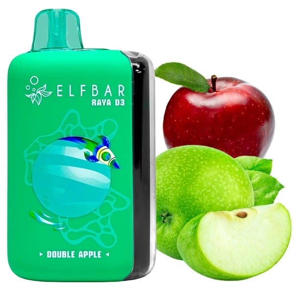 Одноразова електронна сигарета Elf Bar Raya D3 Double Apple (Подвійне Яблуко) (25000 Затяжок)