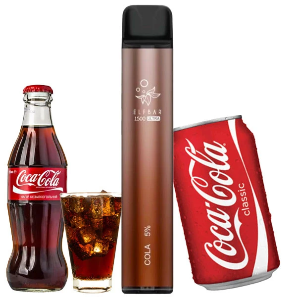 Одноразова електронна сигарета Elf Bar Ultra Cola (Кола) (1500 Затяжок)