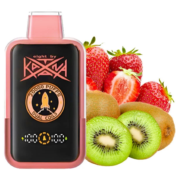 Одноразова електронна сигарета Katana Strawberry Kiwi (Полуниця Ківі) (20000 Затяжок)