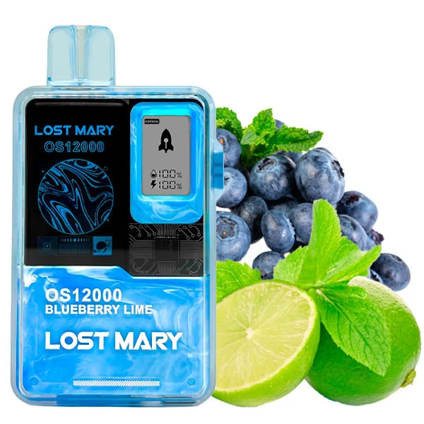 Одноразовая электронная сигарета Lost Mary OS Blueberry Lime (Черника Лайм) (12000 Затяжек)