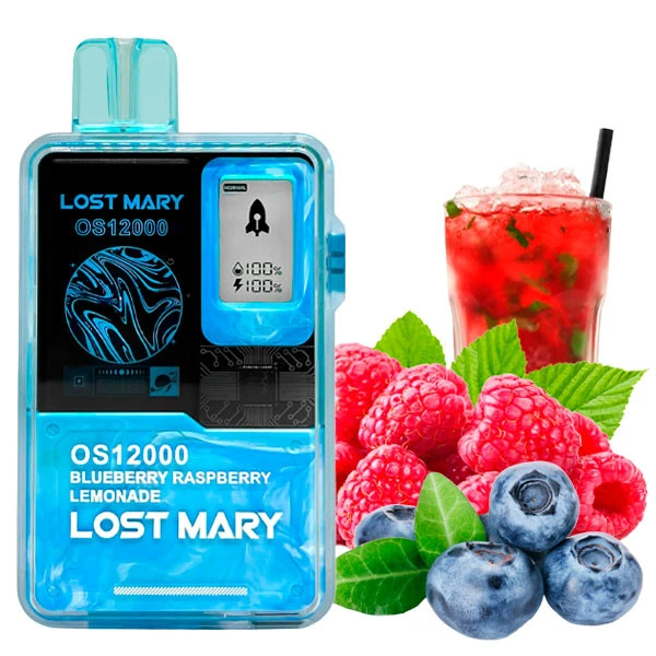 Одноразовая электронная сигарета Lost Mary OS Blueberry Raspberry Lemonade (Черника Малина Лимонад) (12000 Затяжек)