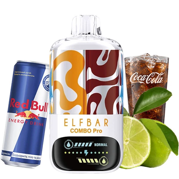 Одноразовая электронная сигарета Elf Bar Combo Pro Elfbull & Lime Cola (Эльфбулл & Лайм Кола) (30000 Затяжек)
