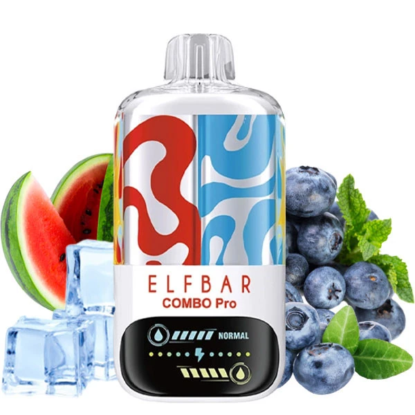 Одноразовая электронная сигарета Elf Bar Combo Pro Watermelon Ice & Blueberry (Арбуз Лед & Черника) (30000 Затяжек)