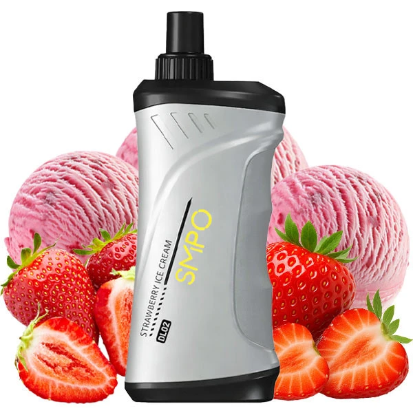 Одноразова електронна сигарета SMPO DL02 Strawberry Ice Cream (Полуниця Морозиво) (10000 Затяжок)