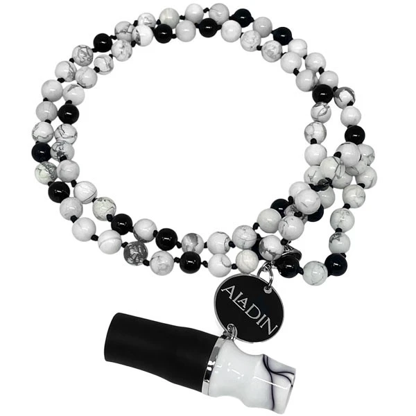 Персональний мундштук в упаковці Aladin Premium (Білий з чорним)