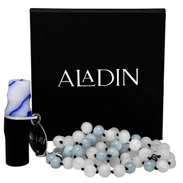 Персональный мундштук в упаковке Aladin Premium (Голубой)